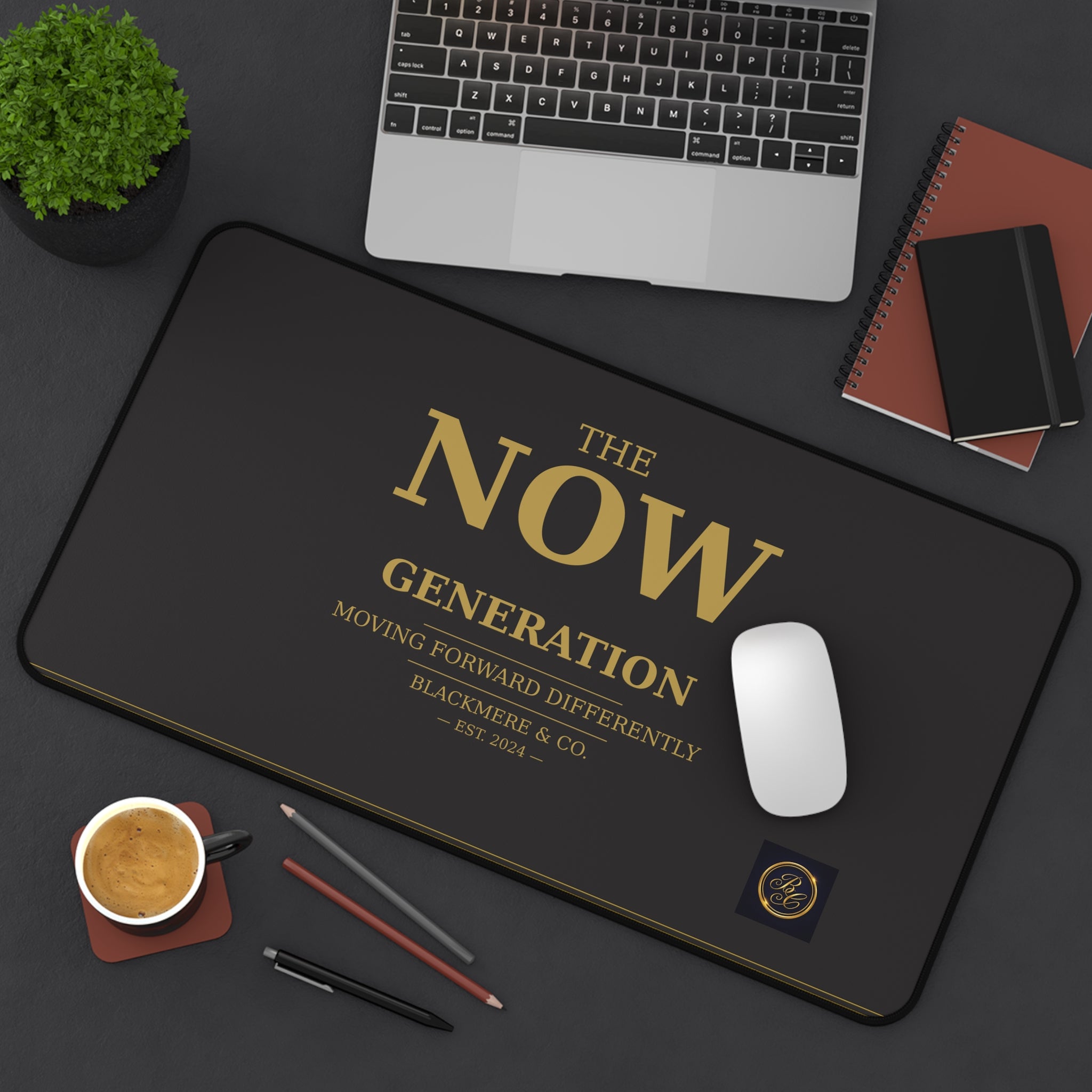 The Now Generation Desk Mat — Minimalist Motivational Office Desk Pad