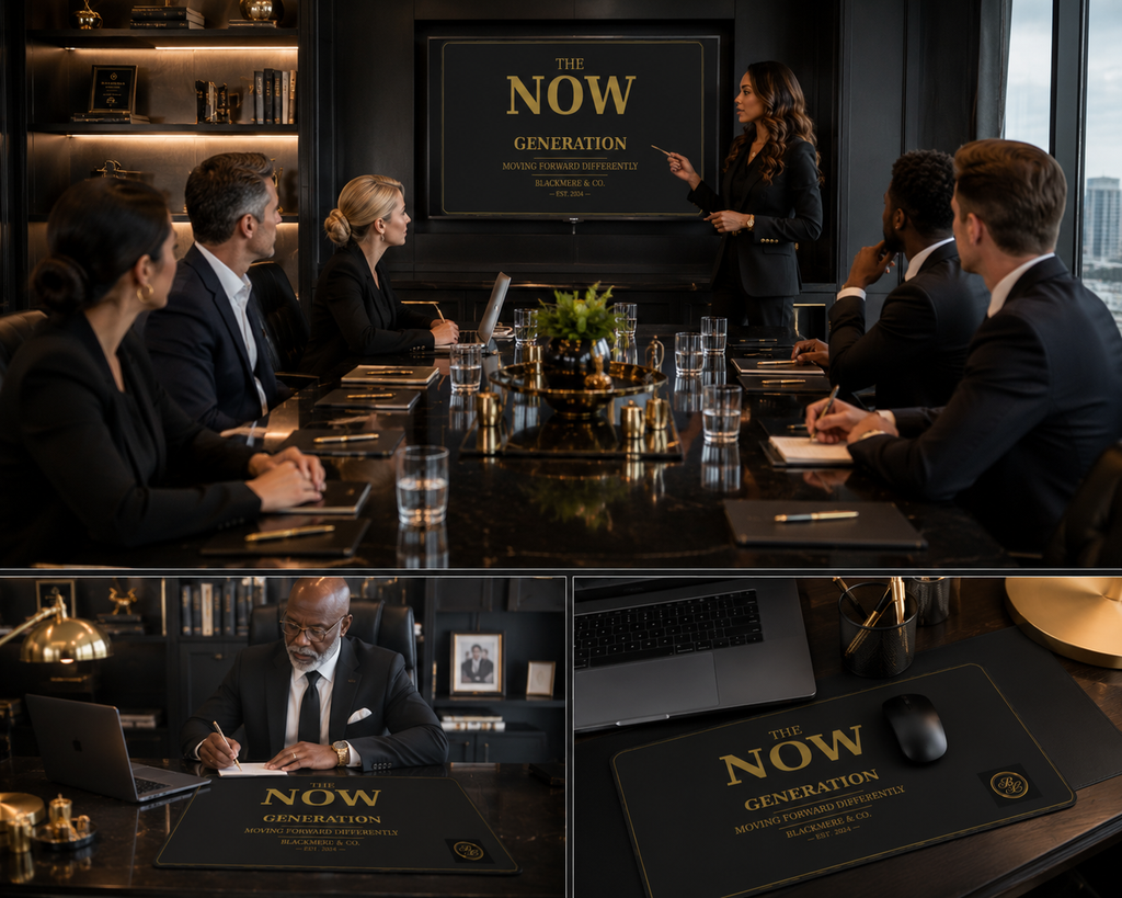 The Now Generation Desk Mat — Minimalist Motivational Office Desk Pad