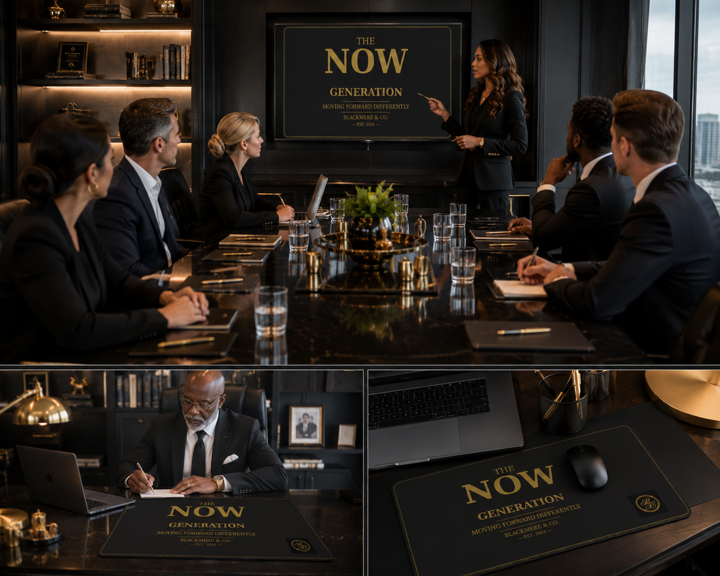 The Now Generation Desk Mat — Minimalist Motivational Office Desk Pad